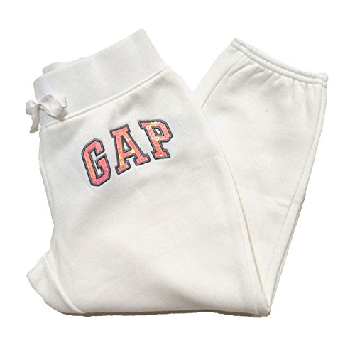 Gap Girls Arch Logo Fleece Sweatpants Cropped (S, Ivory)