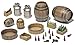 MiniArt 1:35 Scale Wooden Barrels & Village Utensils Plastic Model Kit,Multicolor,Small