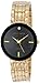 Anne Klein Women's AK/1110BKGB Diamond Dial Black Wall-To-Wall Gold-Tone Bracelet Watch
