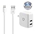 ZYD 3.1A 15W Dual Port Wall Charger With 10FEET 8 Pin Lightning To USB Charging Cable Cord For iPhone and iPad IOS 9
