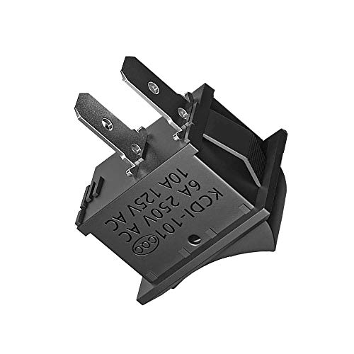 12 Pcs SPST Snap-in ON-Off 2 Pin Snap Rocker Boat Switch Black AC 250V 6A 125V 10A for Car Auto Boat Household Appliances by MXRS - Thumbnail 5