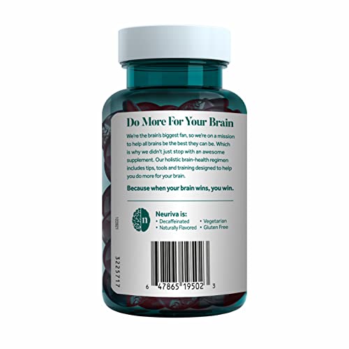 NEURIVA PLUS BRAIN SUPPLEMENT FOR MEMORY,FOCUS & CONCENTRATION+COGNITIVE FUNCTION WITH VITAMINS B6 & B12 AND CLINICALLY TESTED NOOTROPICS PHOSPHATIDYLSERINE AND NEUROFACTOR,50CT STRAWBERRY GUMMIES
