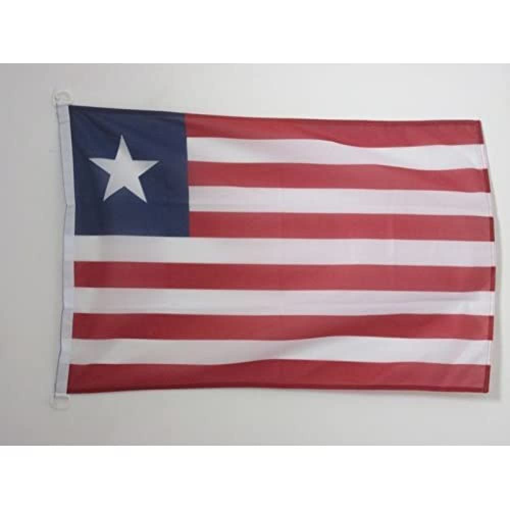 AZ FLAG - Liberia Nautical Flag - 18'' x 12'' - For Outdoor and Boat - Liberian Banner Knitted Polyester with Two Plastic Rings - Vivid Colors - 12x18 in - 45x30 Cm — image 1