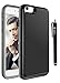 iPhone 6S Case, iPhone 6 Case, Style4U Slim Shock-Resistant Hybrid Armor Case with Credit/ID Card Compartment for Apple iPhone 6S / 6 with 1 Stylus and 1 HD Clear Screen Protector [Black]