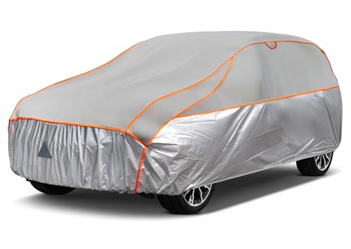 kayme Car Cover Waterproof Anti UV Dustproof Anti Wind Hail Protection Cover for SUV Cars (up to 460 cm) YM - Grey