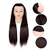 Cosmetology Mannequin Head Hair Styling 26-28inches Training Head Synthetic Fiber Manikin Head Doll Head with Clamp (4#)