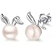 Han han Pearl Drop Earrings Sterling Silver Freshwater Cultured Pearl Stud Earrings for Women Girl primary