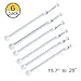 GOODUSCN 6 Pack Tension Rods, Adjustable Spring Steel Cupboard Bars Rod Curtain Rods, Extendable Width 15.7