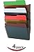 1InTheHome Expandable Wall File Organizer, Smoke Colored Letter-Sized, 3 Pocket
