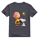 StaBe Men's Peanuts Movie 2015 Snoopy T-Shirt Vintage