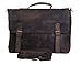 Komal's Passion Leather Handmade 16 Inch Retro Buffalo Hunter Leather Laptop Messenger Bag Office Briefcase Bag
