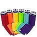 QualityPerfection Slim Can Cooler Sleeves (12 Units) Insulated, Beer/Energy Drink Neoprene 4mm Thickness Thermocoolers for 12 oz Skinny Beverage - Blank, Ready for Printing (Multi Color)
