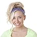 Hipsy Adjustable NO SLIP Wide Bling Glitter Headbands for Women Girls & Teens Black Duo Pack