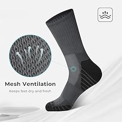 BAMBOO COOL Men's Crew Socks Athletic Running
