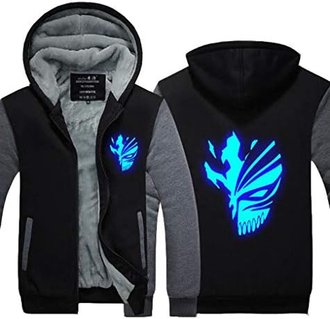 HuHu Bleach Kurosaki Ichigo Thicken Sweatshirt Jacket Cosplay Costume