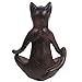 KiaoTime Vintage Rustic Decorative Resin Animal Cat Yoga Pose Figurine, Perfect for Meditation Room or Yoga Practice