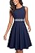HOMEYEE Women's Cocktail A-Line Embroidery Casual Party Summer Wedding Guest Dress A079