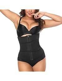 SlimmKISS dama Entrenamiento de cintura de látex Cincher Underbust Corset Body Shaper Waist Trainer Black