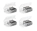 GlossyEnd Set of 4 - Two AA and Two AAA Battery Storage Box, Battery Storage Case, Battery Holder Clear primary