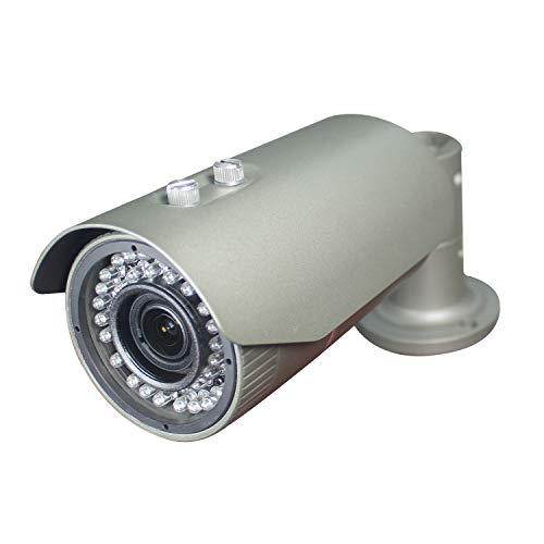 Sinis 1080P 2mp HD CMOS Sensor TVI/AHD/CVI/960H Bullet Analog CCTV Camera, Full HD Waterproof Surveillance Security Outdoor 2.8-12mm Varifocal Lens,42 IR LEDs,Metal Grey Housing Case