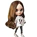 DoubleWood 1/6 Fashion Doll Clothing Handmade Casual Carton T-Shirt + Jeans/Pants Replacement for Blythe Doll, Dress Up Accessories Doll Clothes Compatible with Blythe ICY Pullip Doll (White)