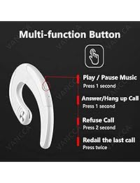 Bone Conduction Auriculares Bluetooth 5.0 Auriculares inalámbricos con micrófono a prueba de sudor pequeño Mini gancho de aire para iPhone Android Running Ejercicio Deporte Ligero Cancelación de Ruido
