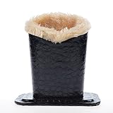 Cosmos ® Crocodile Pattern Black Pu Leather Eyeglasses Holder Stand with Light Brown Color Plush Lined