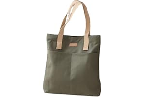 Canvas Laptop Tote Bag for Women, Large Capacity Work Bag, Minimalist Commuter Bag with Premium Feel