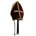 Jacobson Hat Company Bishop Pope Mitre Clergy Costume Prop Headgear Red Hat, Black, One Size