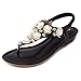Meehine Women's Elastic Sparkle Flip Flops Summer Beach Thong Flat Sandals Shoes