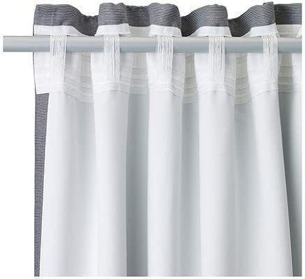 Ikea Marjun Blackout Curtains 1 Pair Grey 145x300 Cm Amazon