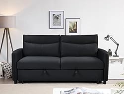 ERYE 3 in 1 Upholstered Futon Loveseat Convertible