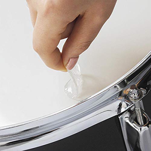 Drum Damper Gel Pads, zosenda 18 Pcs Soft Silicone Drum Dampeners Drum Silencers, Clear Drum Sound Dampening Pad Drum Mute for Drum Tone Control