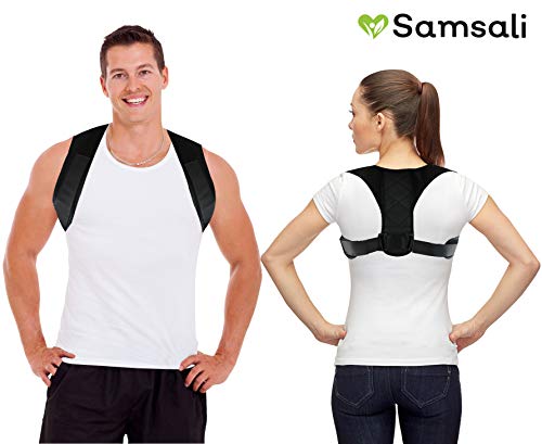 Samsali Posture Corrector, Adjustable Posture Corrector for Men and Women, Back Straightener and Shoulder Support, Best Posture Corrector for 2019