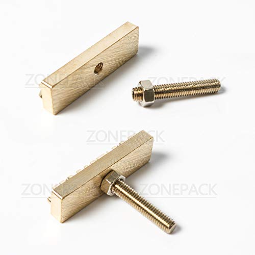 ZONEPACK Custom Logo Hot Foil Stamping Brass Mold Branding Iron Wood Burning Stamp Heating for Leather Wood Paper (Small Than 2''x2'' with 0.19'' Hole on Back)