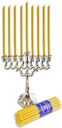 Votprof 45 Small Chanukah Candles (6") 100% Pure Beeswax Natural Honey Scent
