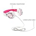 BienSound HW50 Stereo Folding Headsets Strong Low Bass Headphones with Microphone for iPhone, All Android Smartphones, PC, Laptop, Mp3/mp4, Tablet MacBook Earphones (White/Pink)