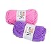 SUNTQ 100% Acrylic Yarn 20 x 50yard (Total About 1000 Yards) Skeins Bonbons Yarn Assorted Colors for Crochet & Knitting Assorted Rainbow Variety Colored Assortment,0.71oz per Roll,14.11oz per Package