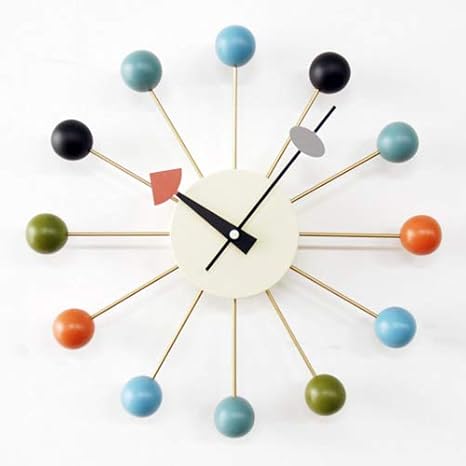 Amazon Co Jp Ball Clock ボールクロック マルチ色 正規ライセンス商品 ジョージ ネルソン 壁掛時計 ネルソンクロック 高品質 低価格 デザイナー時計 ホーム キッチン