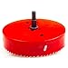 Eliseo 6 Inch 152mm Hole Saw Blade For Cornhole Boards , Corn Hole Drilling Cutter With Hex Shank Drill Bit Adapter For Cornhole Game , Carbon Steel & BI-Metal Heavy Duty Steel( Red )