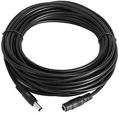 Hiseeu 30FT(10M) 5.5mm x 2.1mm Power Extension Cable for DC 12V Power Adapter