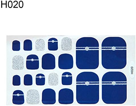 clifcragrocL Toenail Stickers,Heart Moon Leaf Waterproof Toe Nail Stickers Full Cover Decals Adhesive Wraps 20#