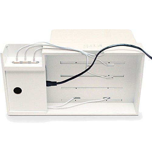 G.U.S. Charging Desk Organizer with Wireless Smart Charging Pad + 6-USB Ports. Multi-Device Charger for iPhones, iPads, E-Readers, Samsung, Android, Nexus and More. Strong Build, High Gloss White