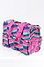 7-Pocket Tote Bag With Zipper (Pink, Blue, Green Zig Zag)