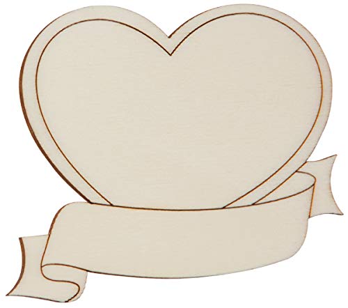 Hofmeister Holzwaren wooden cutouts (Heart with banner)