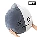 BT21 Van Character Plush Stuffed Animal Cute Face Toy Pillow Room Décor, 16.5 Inch, Grey