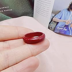 CJIAYUJEW FengShui Cinnabar Ring, Red Cinnabar Feng