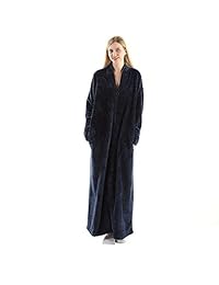 Albornoz para mujer de forro polar, acogedor, mullido, largo, de felpa, para noche