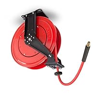 TEKTON 50-Foot by 3/8-Inch I.D. Dual Arm Auto Rewind Air Hose Reel (250 PSI) | 46875