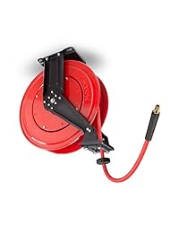 Carrete de manguera de aire con enrollador automático I.D. de 50 pies x 3/8 pulgadas (250 PSI) Tekton 46845